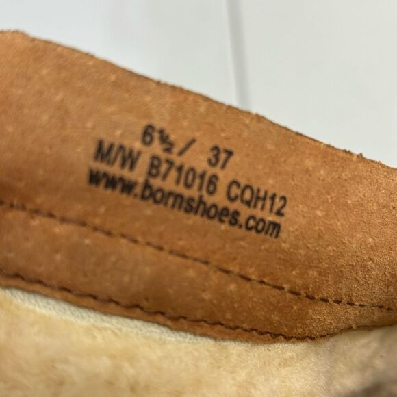 Born Zuniga Women Brown Leather Boots Shearling Lined Harbor Cottage Boho SZ 6.5 - Picture 3 of 13